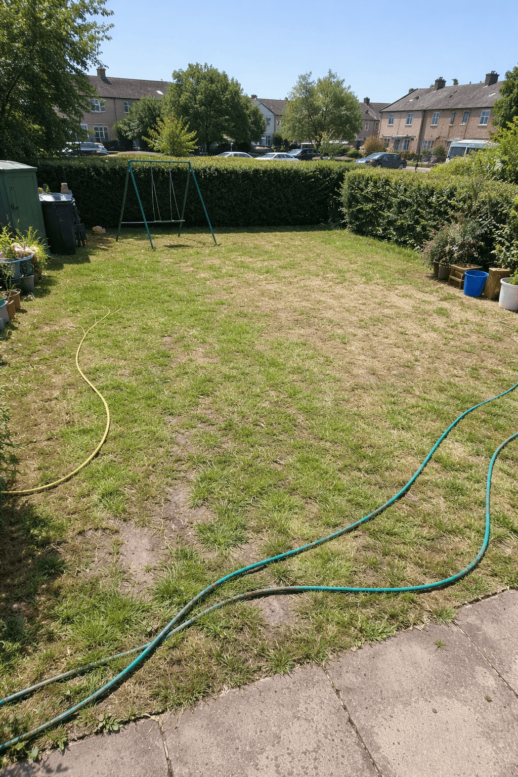 Vorher: Ausgangsfoto des Pool-Projekts