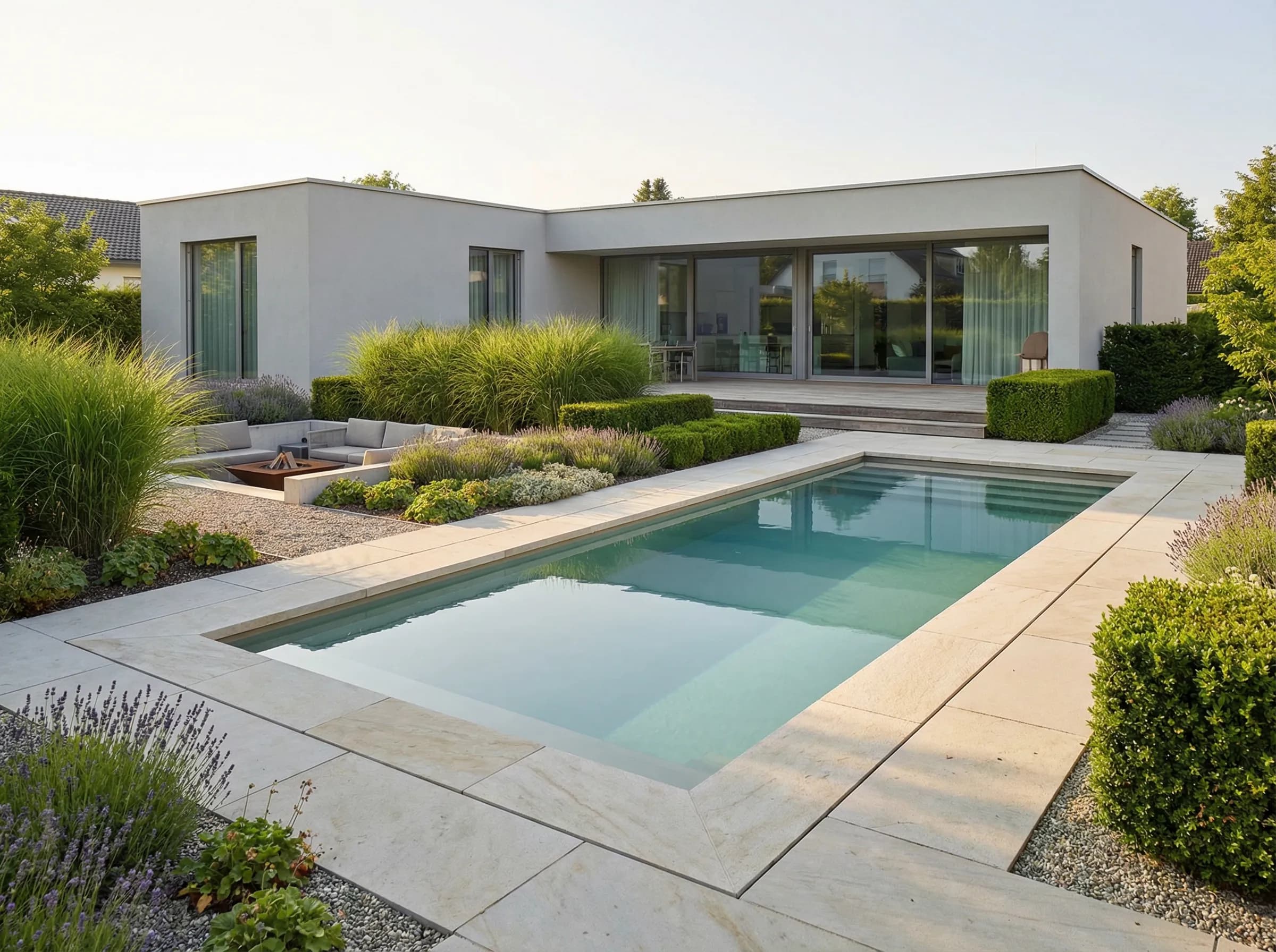 Modern garden pool