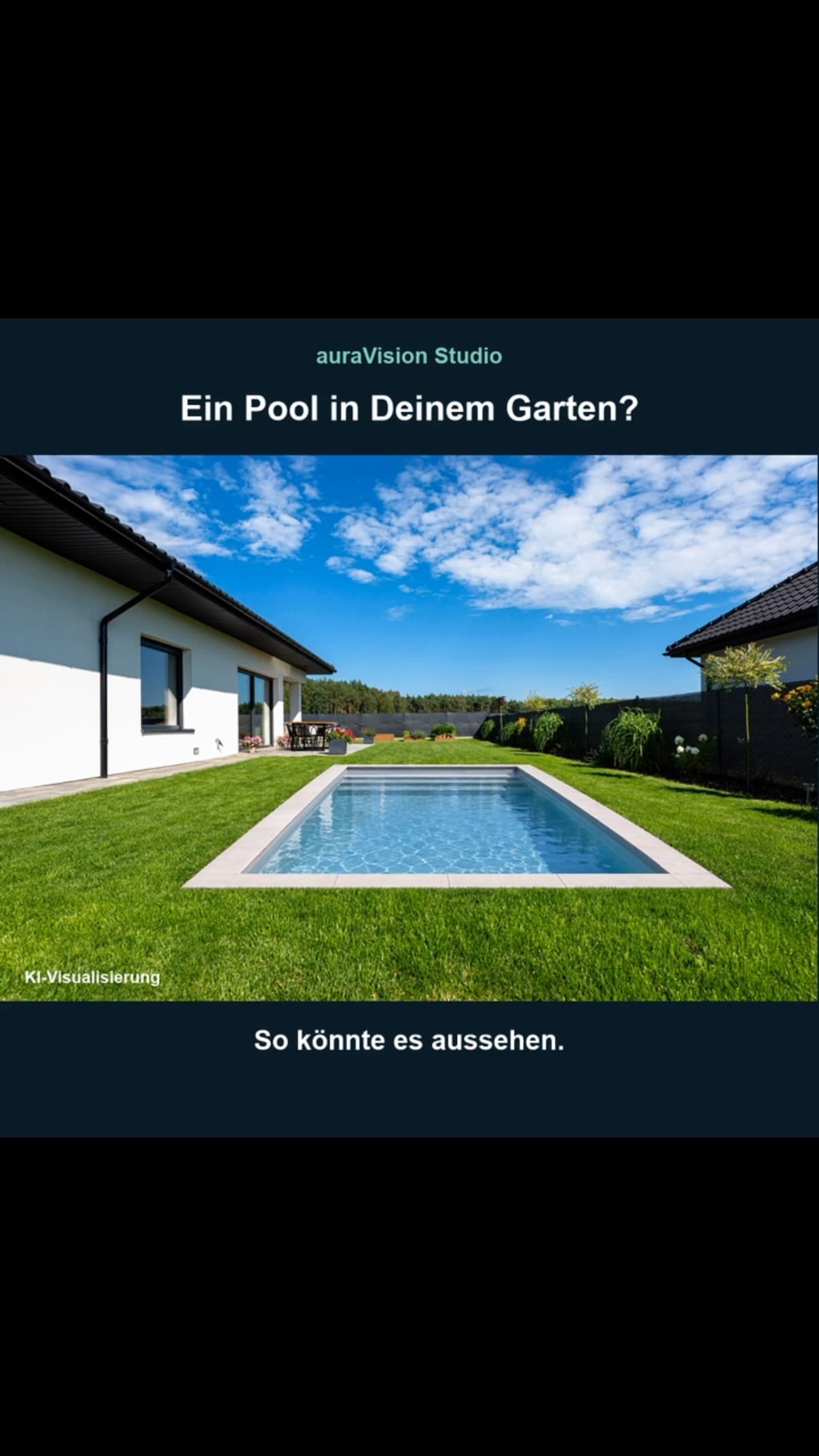 Publication Instagram d'auraVision : visualisation de jardin