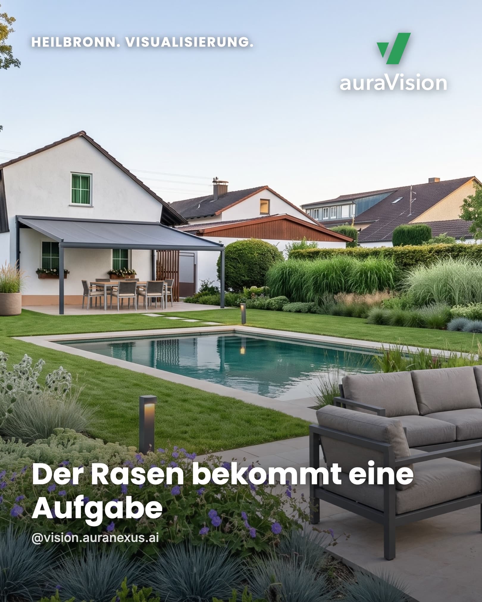 Publication Instagram d'auraVision : visualisation de jardin