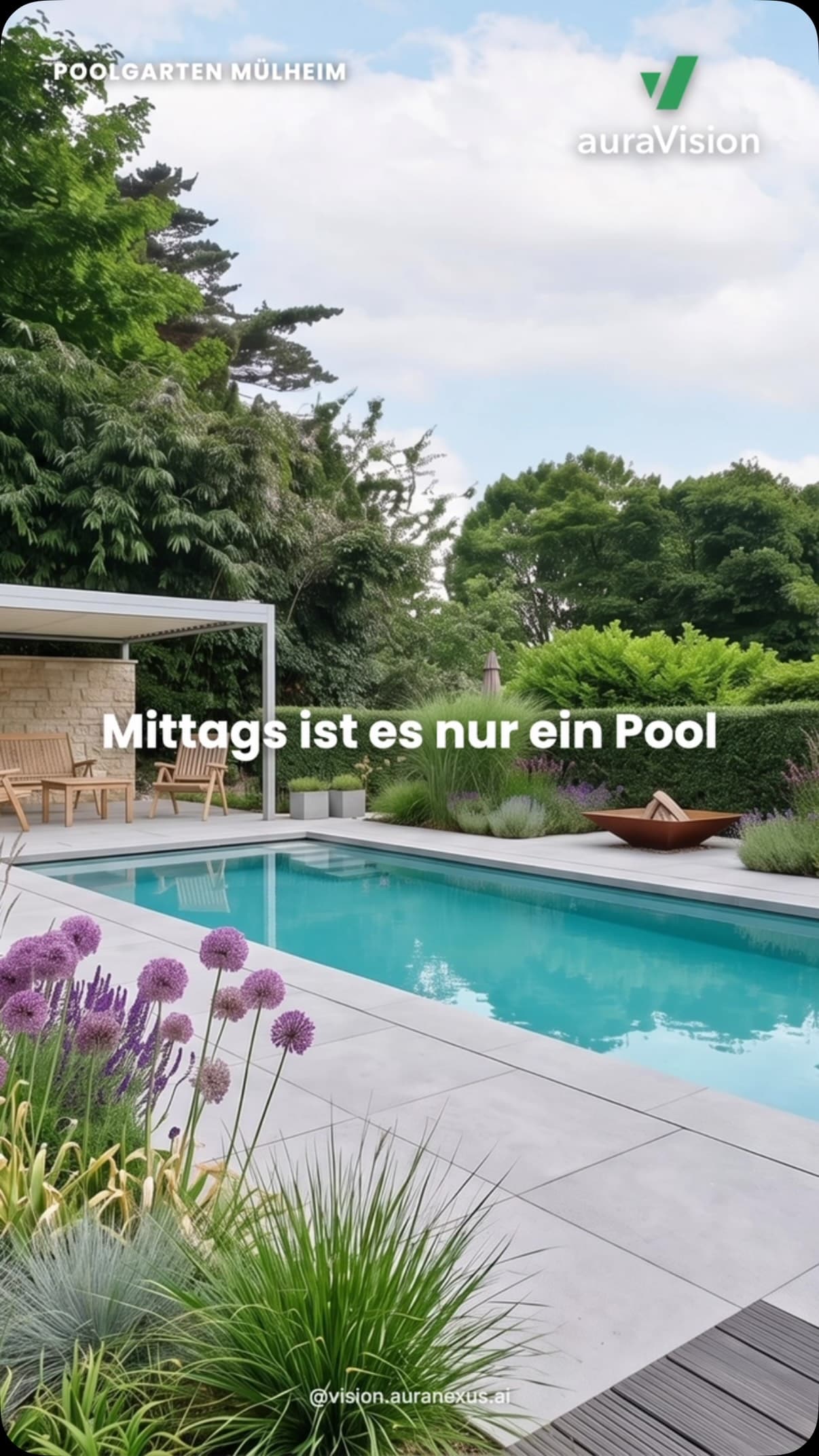 Instagram-Beitrag von auraVision: Gartenvisualisierung